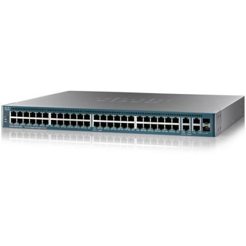 ESW2-350G52DCK9-RF Cisco ESW2-350G-52DC 50-Ports 10/100/1000 Optical Fiber and Twisted Pair Layer3 Manageable Switch with 2x SFP (Refurbished)