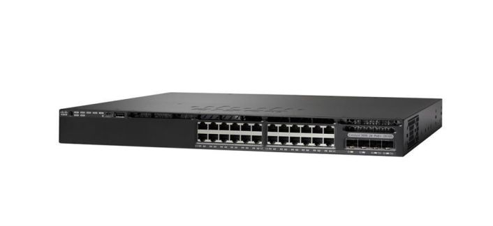 WS-C3650-24TS-L Cisco Catalyst 3650-24TS 24-Ports 10/100/1000Base-TRJ-45 Manageable Layer4 Rack-mountable 1U and Desktop Stackable Switch with 4x SFP Ports (Refurbished)