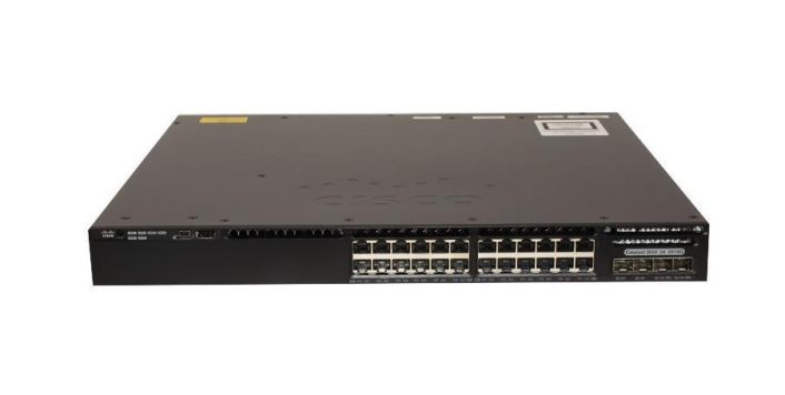 WS-C3650-24TD-S-RF Cisco Catalyst WS-C3650-24TD 24-Ports 10/100/1000Base-T RJ-45 Manageable Layer4 Rack-mountable 1U and Desktop Switch with 4x 10 Gigabit Ethernet Uplink Ports (Refurbished)