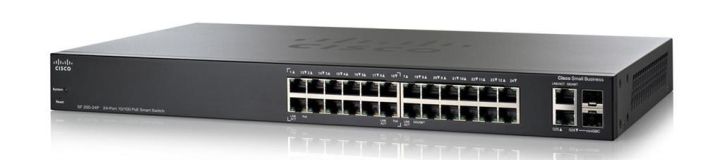 SLM224PT Cisco SF200-24P 24-Ports 10/100Mbps PoE Smart Switch (Refurbished)