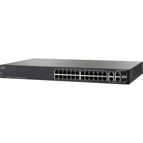SRW2024P-K9-NA-RF Cisco SG 300-28P 28-Ports Gigabit PoE Managed Switch (Refurbished)
