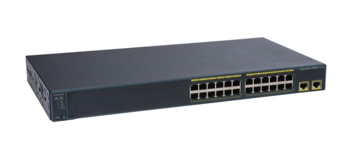 WS-C2960-24TT-L-CISC Cisco 24-port Ws-c2960-24tt-l Catalyst 2960 Series 24-Ports 10/100Base-T Managed Rack Mountable Ethernet Swith with 2x 10/100/1000 (Refurbished)