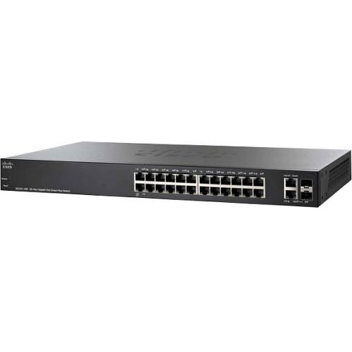 SG220-26P-K9-NA-RF Cisco SG220-26P 26-Ports 10/100/1000Base-T RJ-45 PoE+ Manageable Layer2 Desktop and Rack-mountable Gigabit Switch with 2x Gigabit Ethernet Expansion Slots (Refurbished)