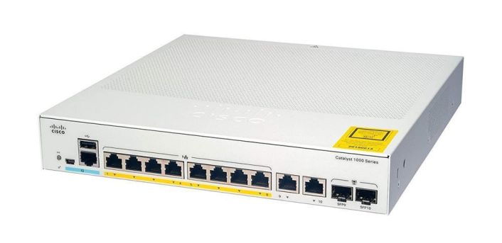 C1000-8P-2G-L Cisco Catalyst 1000 8-Ports Ge Poe 2x 1g SFP (Refurbished)