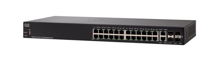 SF350-24MP-K9 Cisco Small Business Sf350-24mp Managed L3 Switch 24 Poe+ Ethernet Ports & 2 Combo Gigabit Ethernet/gigabit Sfp Ports & 2 Gigabit Sfp Ports (Refurbished)