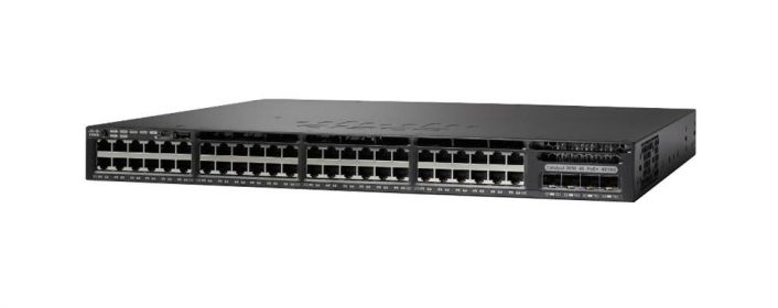 WS-C3650-48FS-E Cisco Catalyst 3650-48f 48-Ports 10/100/1000Base-T RJ-45 PoE+ Manageable Layer4 Rack-mountable 1U and Desktop Switch with 4x SFP Ports (Refurbished)