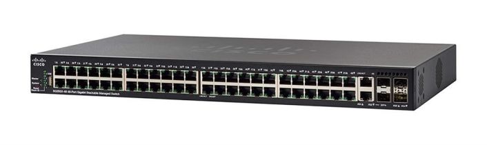 SG350X-48P-K9-BR Cisco 350X SG350X-48P Ethernet Switch - 50 Ports - Manageable - Gigabit Ethernet, 10 Gigabit Ethernet - 10/100/1000Base-T, 10GBase-T, 10GBase-X - 3 Layer Supported - Modular - Power Supply - 76.70 W  (Refurbished)