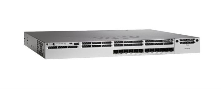 WS-C3850-12S Cisco Catalyst 3850 12-Ports SFP Manageable Layer3 Rack-mountable 1U Stackable Modular Switch with 1x Network Interface Module (NIM) (Refurbished)