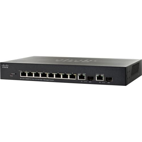 SF302-08MPPK9NA-RF Cisco SF302-08MPP 8-Ports 10/100 Max PoE+ Managed Switch (Refurbished)