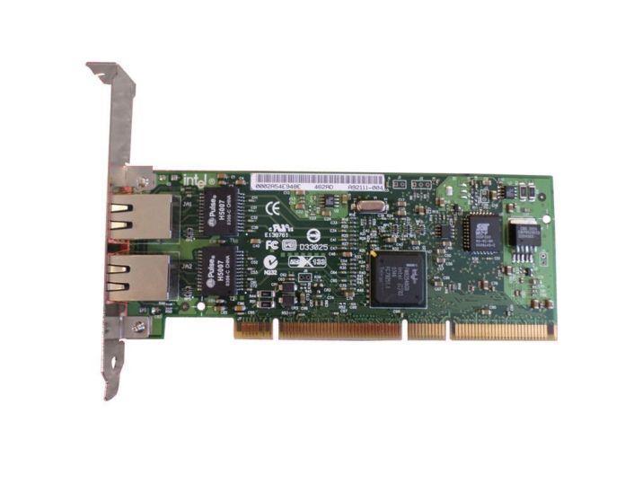 C49882-002 Intel PRO/1000 MT Dual-Ports RJ-45 1Gbps 10Base-T/100Base-TX/1000Base-T Gigabit Ethernet PCI-X Server Network Adapter