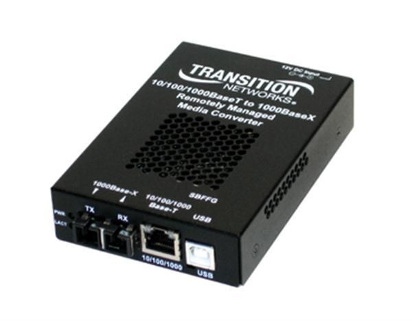 SBFFG1040-100 Transition 10/100/1000Base-T (RJ-45) to 100/1000Base-X SFP Slot (Empty) for OAM / IP-Based 1000 Bridging Stand-Alone Media Converter