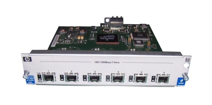 J4863-60001 HP ProCurve 6-Ports 100/1000Base-T RJ-45 Auto-sensing Ethernet Switch Module