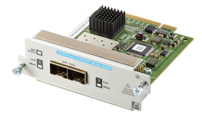 J9731A HPE Dual-Ports 10Gbps Gigabit Ethernet T1/E1 SFP+ Module for 2920 Switch