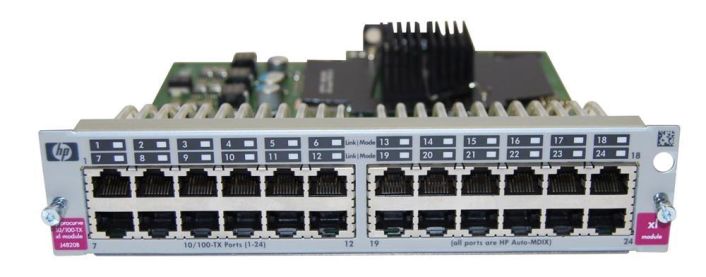 J4820B HP ProCurve Switch XL 24-Ports 10/100Base-TX Fast Ethernet Expansion Module RJ-45 Conncetors (Refurbished)
