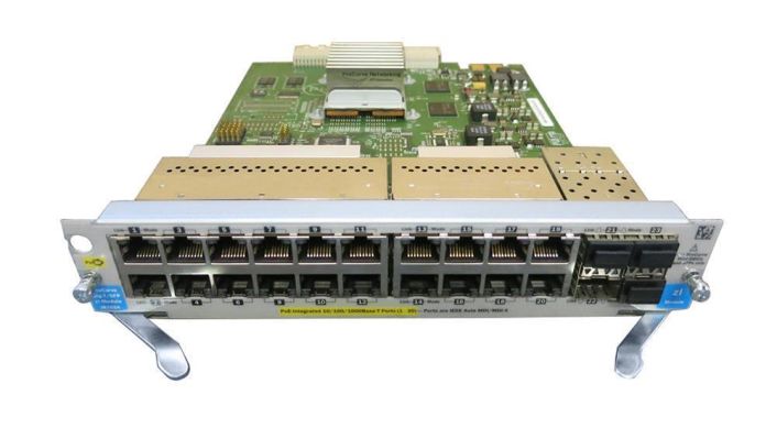 J8705A#ABA HP ProCurve 5400zl Series 20-Ports 10/100/1000 PoE Integrated Switch Expansion Module + 4 Mini-GBIC (Refurbished)