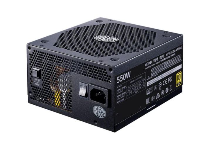 MPY-550V-AFBAG-ST Cooler Master V 550-Watts 100-240V AC 9-4.5A 50-60Hz 80-Plus Gold Full Modular ATX Power Supply