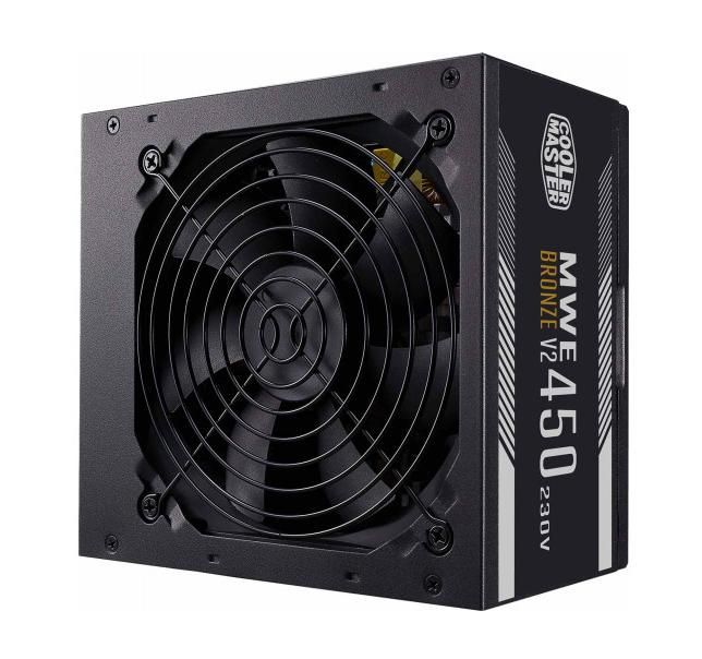 MPE-4501-ACAAW-BWO Cooler Master MWE White 450-Watts 100-240V AC 8-4A 50-60Hz 80-Plus Standard ATX Power Supply