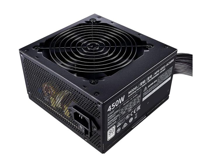 MPE-4501-ACAAW-BBU Cooler Master MWE White 450-Watts 100-240V AC 8-4A 50-60Hz 80-Plus Standard ATX Power Supply
