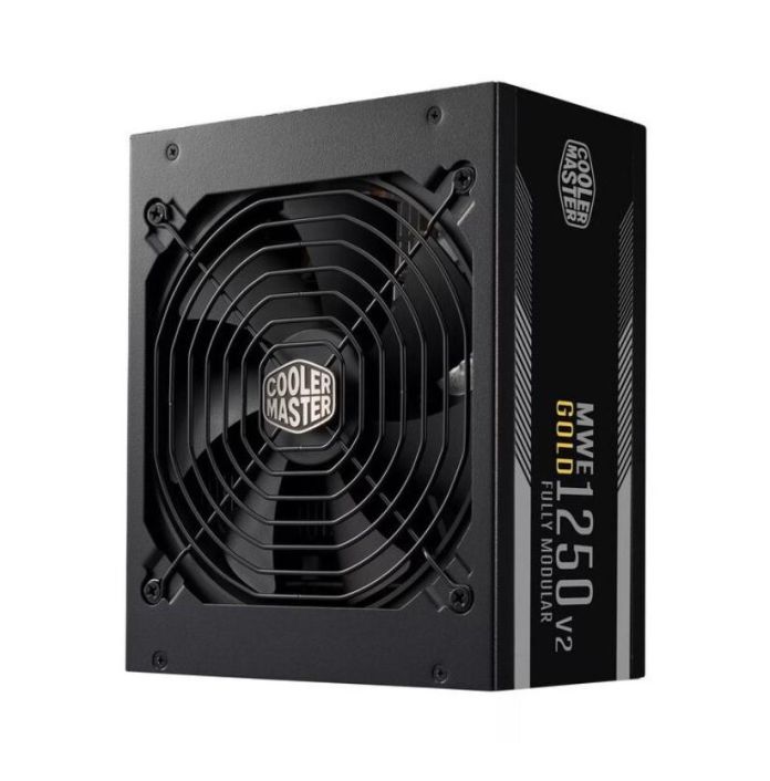 MPE-C501-AFCAG-EU Cooler Master MWE 1250-Watts 100-240V AC 15-7A 47-63Hz 80-Plus Gold Full Modular ATX Power Supply