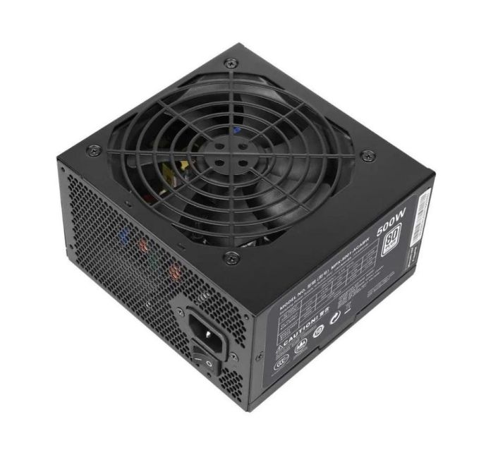 MPX-5001-ACAAW-WO Cooler Master MasterWatt Lite 500-Watts 100-240V AC 8-4A 50-60Hz 80-Plus Standard ATX Power Supply