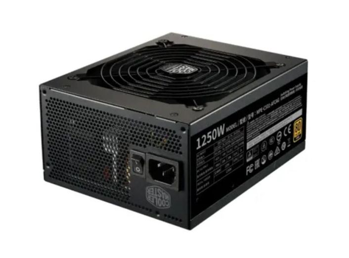 MPE-C501-AFCAG-3US Cooler Master MWE 1250-Watts 100-240V AC  15-7A 47-63Hz 80-Plus Gold Full Modular ATX Power Supply