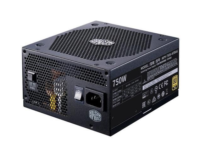 MPY-750V-AFBAG-BR Cooler Master MWE 750-Watts 100-240V AC 10-5A 50-60Hz 80-Plus Gold Full Modular ATX Power Supply