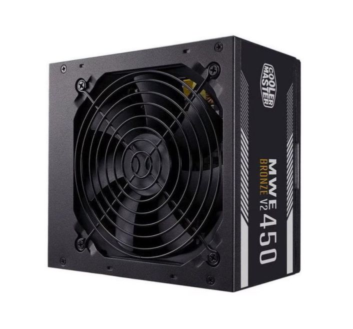 MPE-4501-ACAAW-BJP Cooler Master MWE White 450-Watts 100-240V AC 8-4A 50-60Hz 80-Plus Standard ATX Power Supply