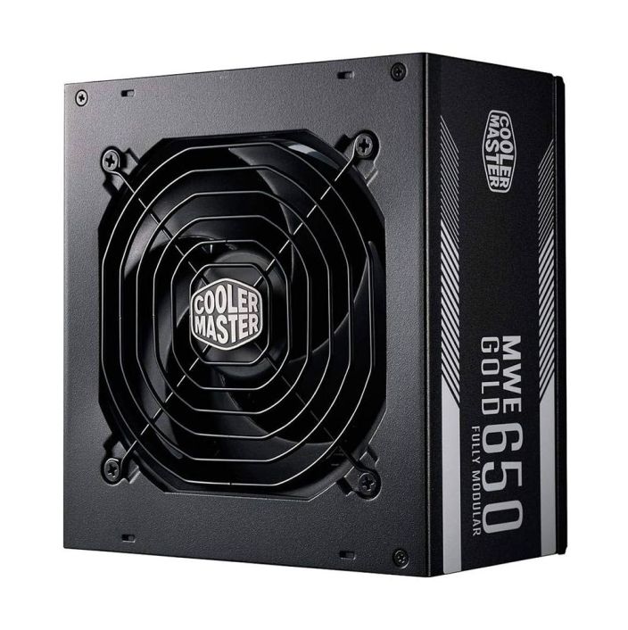 MPY-6501-AFAAG-AU Cooler Master MWE 650-Watts 100-240V AC 12-6A 50-60Hz 80-Plus Gold Full Modular ATX Power Supply