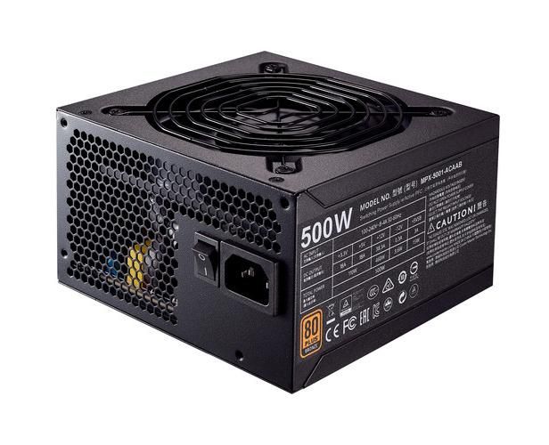 MPX-5001-ACAAB-TW Cooler Master MWE 500-Watts 100-240V AC 80-Plus Bronze ATX Power Supply