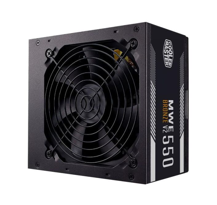 MPE-5501-ACAAW-BBR Cooler Master MWE 550-Watts 100-240V AC 8-4A 50-60Hz 80-Plus Bronze ATX Power Supply