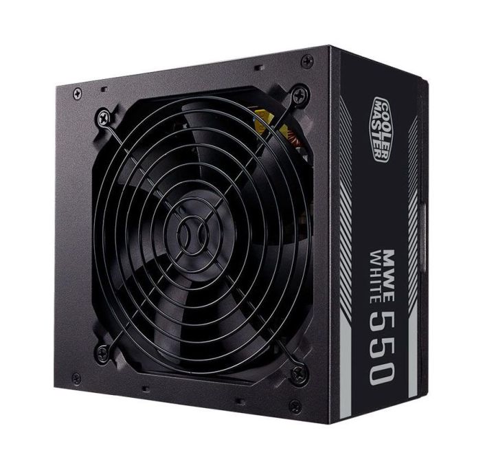 MPE-5501-ACAAW-WO Cooler Master MWE White 550-Watts 100-240V AC 8-4A 50-60Hz 80-Plus Standard ATX Power Supply