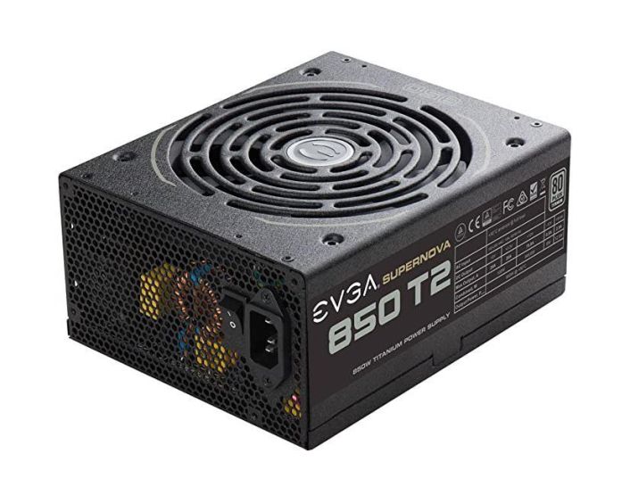 220-T2-0850-X2 EVGA SuperNOVA 850 T2 850-Watts ATX 24-Pin 80 Plus Titanium Power Supply