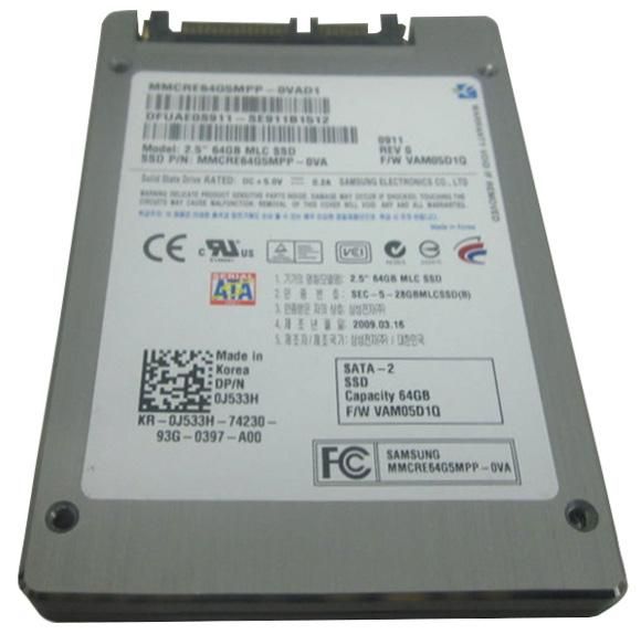 0J533H Dell 64GB MLC SATA 3Gbps 2.5-inch Internal Solid State Drive (SSD)