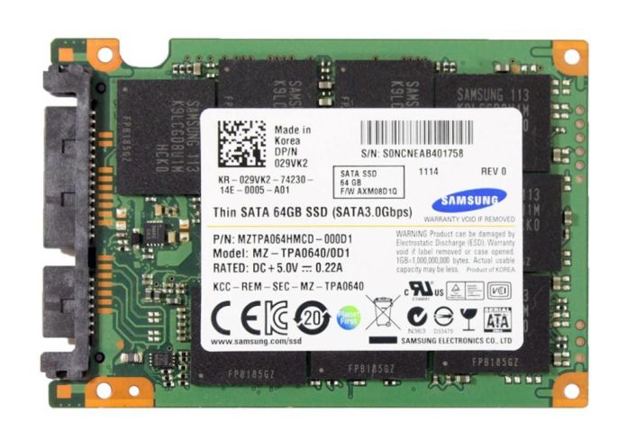 29VK2 Dell 64GB MLC SATA 3Gbps uSATA 1.8-inch Internal Solid State Drive (SSD)