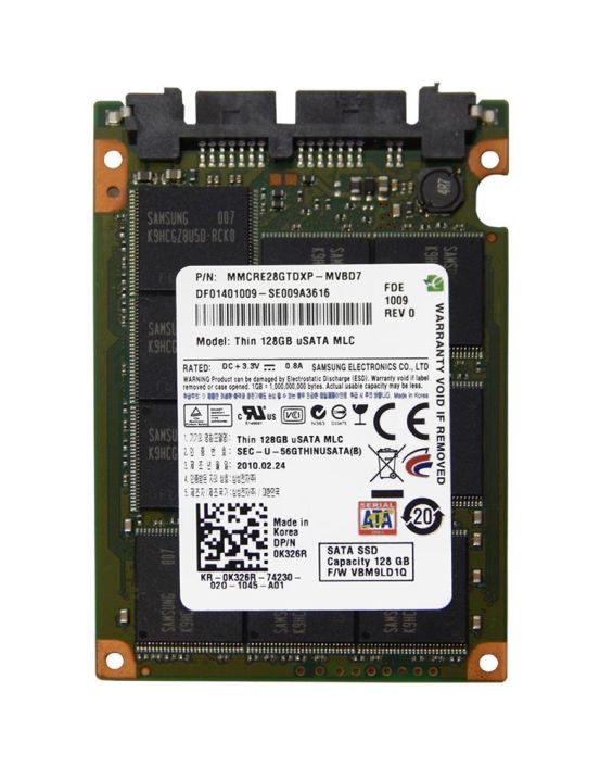 K326R Dell 128GB MLC SATA 3Gbps uSATA 1.8-inch Internal Solid State Drive (SSD)