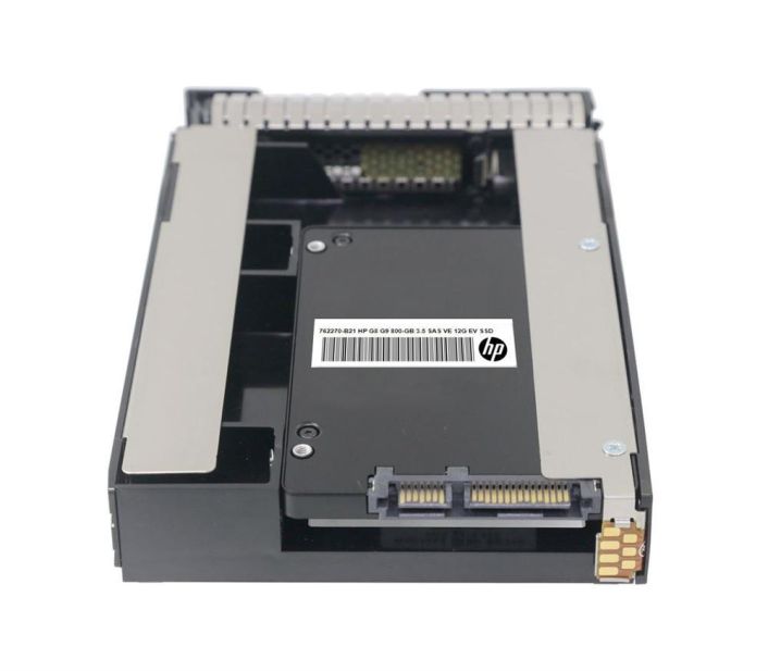 762270-B21#0D1 HPE 800GB MLC SAS 12Gbps Hot Swap Value Endurance 3.5-inch Internal Solid State Drive (SSD) with Smart Carrier for ProLiant Gen8 Server