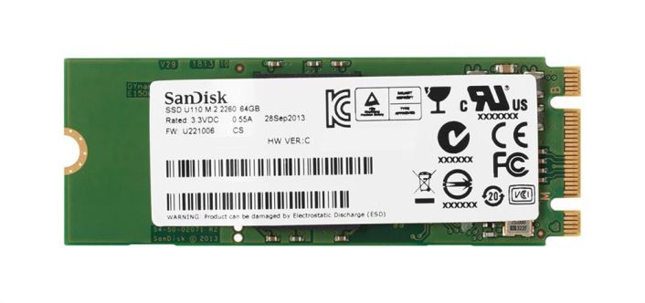 F3V79ATR HP 64GB MLC SATA 6Gbps M.2 2260 Internal Solid State Drive (SSD) for Thin Client