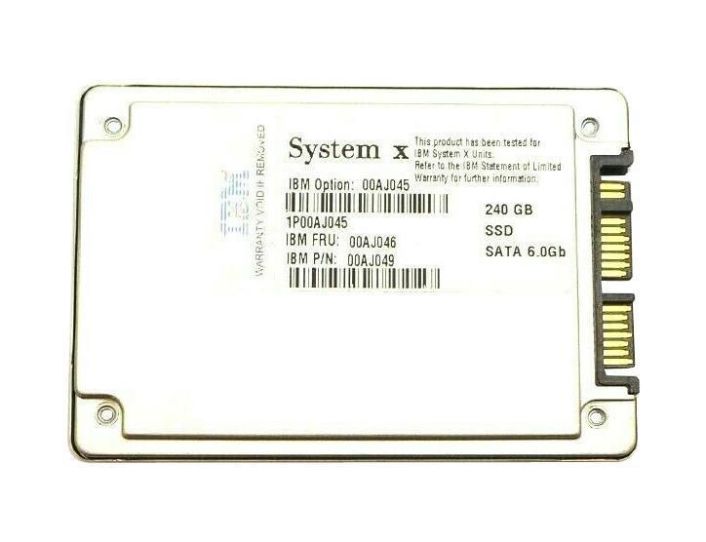 00AJ046 IBM 240GB MLC SATA 6Gbps Hot Swap Enterprise Value 1.8-inch Internal Solid State Drive (SSD)