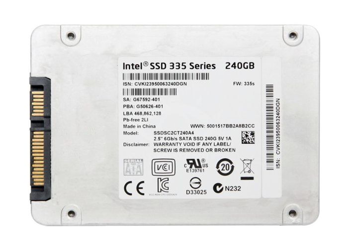 SSDSC2CT240A4 Intel 335 Series 240GB MLC SATA 6Gbps 2.5-inch Internal Solid State Drive (SSD)