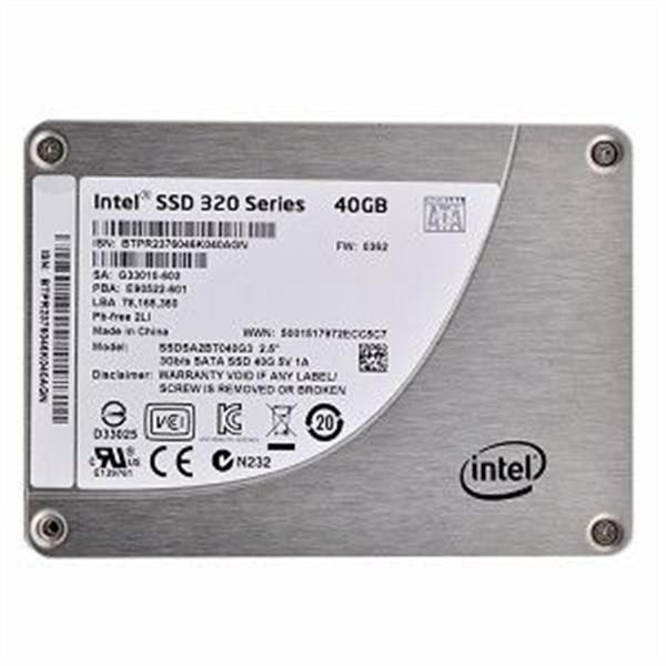 SSDSA2BT040G3D Intel 320 Series 40GB MLC SATA 3Gbps (AES-128) 2.5-inch Internal Solid State Drive (SSD)