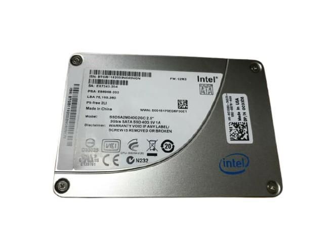 SSDSAM040G2GC Intel X25-V Series 40GB MLC SATA 3Gbps 2.5-inch Internal Solid State Drive (SSD)