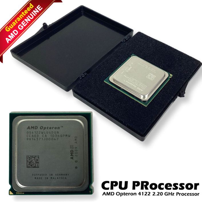 Lot of 2 AMD Opteron-4122 OS4122WLU4DGN 4 Core 2.2 GHz 6 MB Quad core Processor