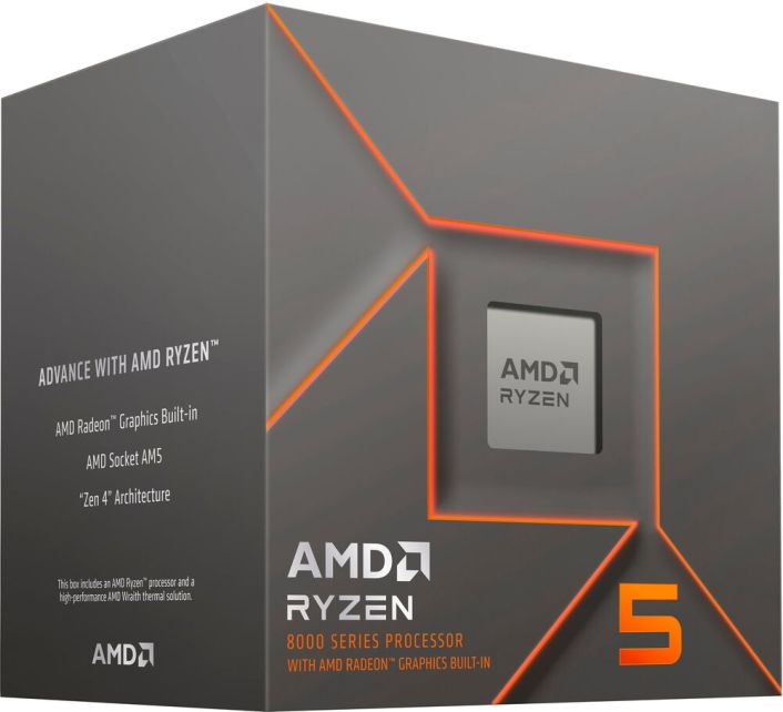 AMD - Ryzen 5 8500G 6-Core - 12-Thread 3.5 GHz (5 GHz Max Boost) Socket AM5