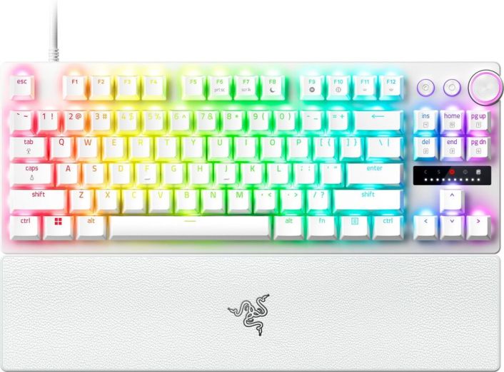 Razer Huntsman V3 Pro Tenkeyless Analog - Optical Gaming Keyboard - Rapid Trigger - Us Layout - White