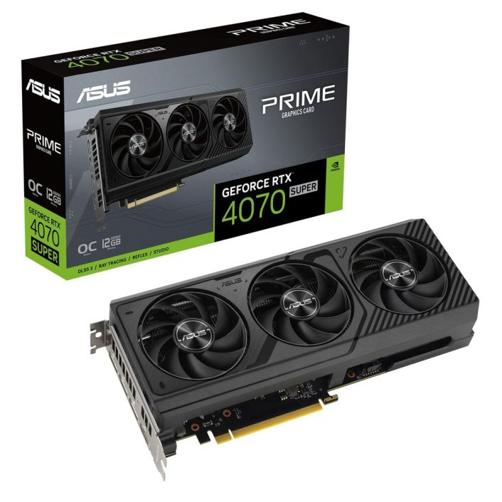 ASUS Prime GeForce RTX 4070 SUPER OC Edition Graphics Card (PCIe 4.0, 12GB GDDR6X)