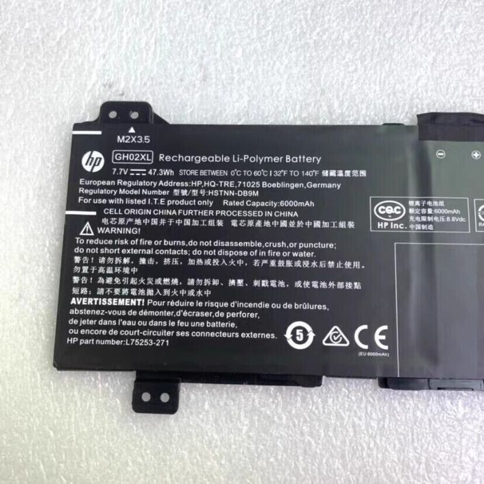 Genuine 47Wh GH02XL Battery For HP Chromebook 11 14 X360 11 Series L75253-1D1