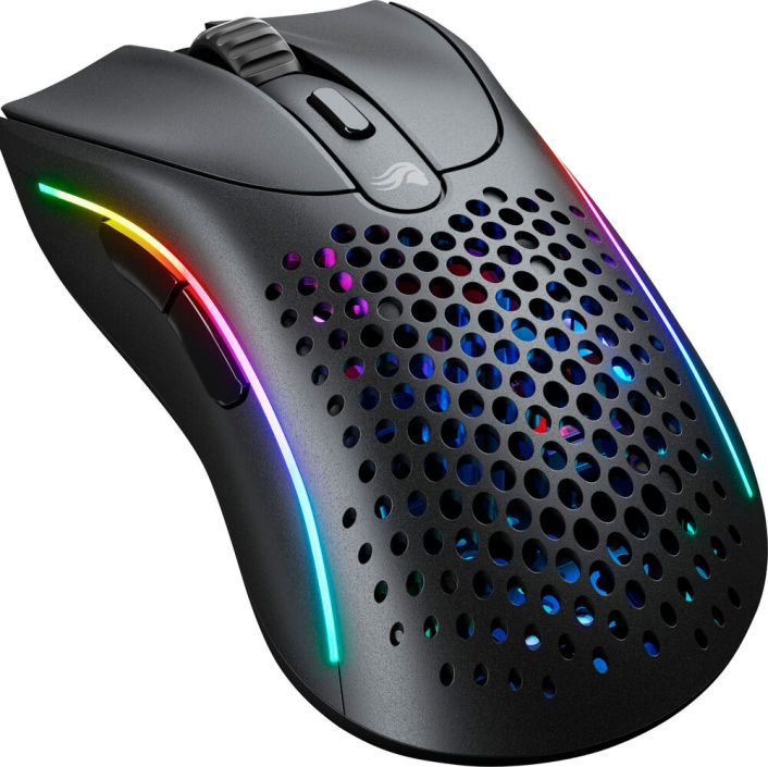 Glorious - Model D 2 Wireless Optical RGB Gaming Mouse with 6 Programmable Buttons - Black