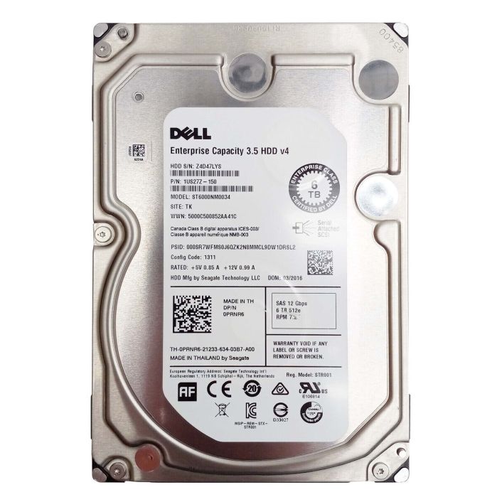 Dell 8D1V4 6TB 7200RPM SAS 3.5" 12Gbps Hard Drive ST6000NM0034 HDD Seagate