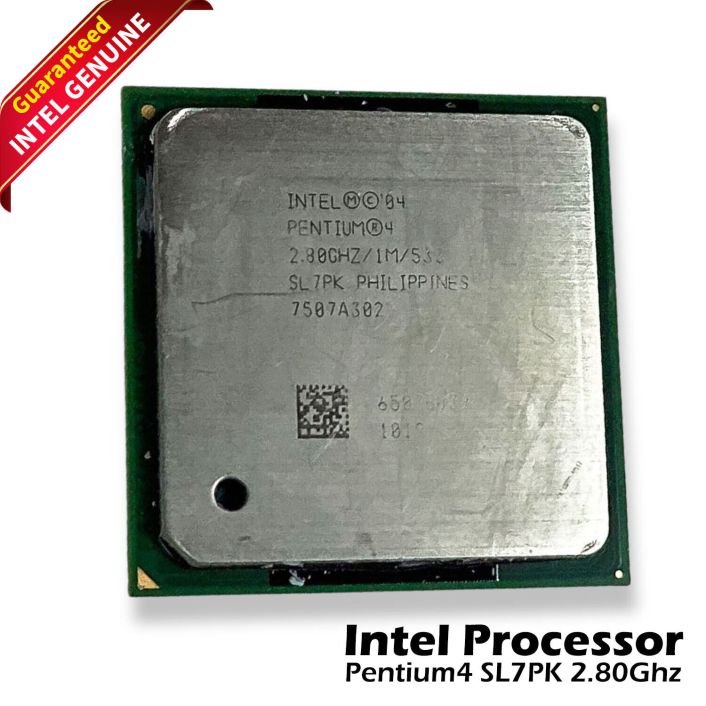 Intel SL7PK 2.80Ghz 533Mhz 1MB PGA478 Intel Pentium 4 511 CPU Processor N7541