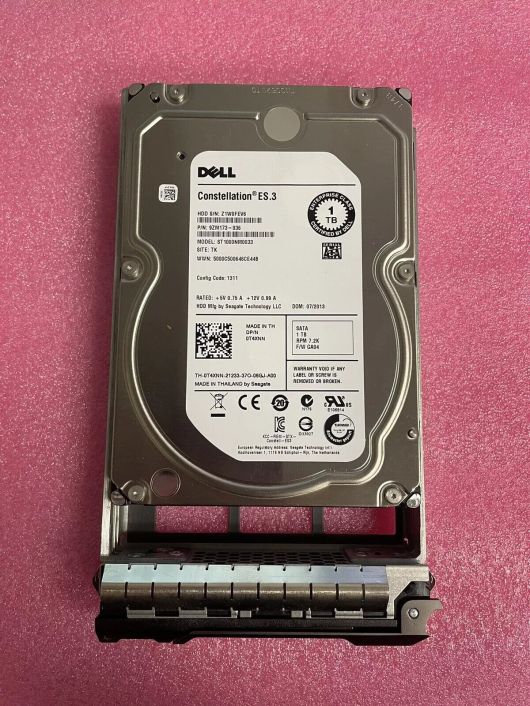 DELL T4XNN 0T4XNN 1TB 7.2K 6G 128MB 3.5" SATA Hard Drive ST1000NM0033 w/Caddy